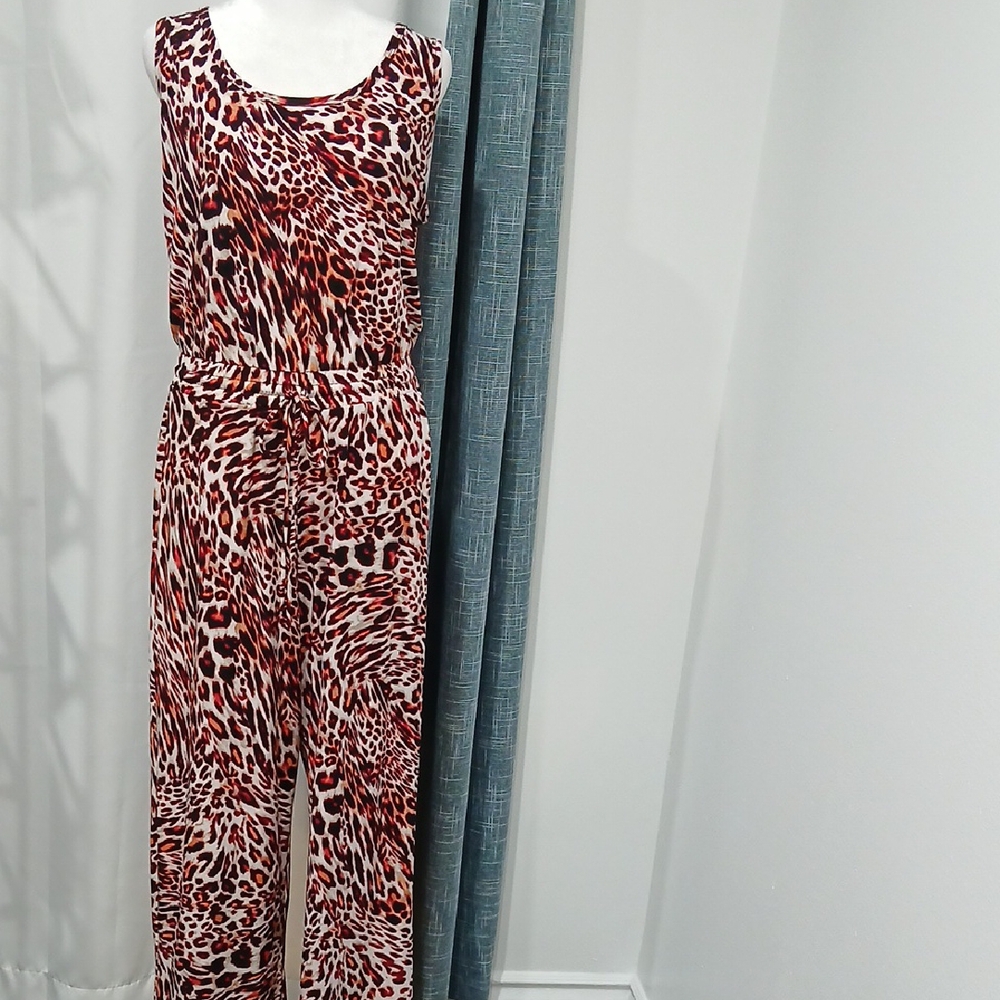 Calvin Klein Brown and Black Jumpsuit with Relaxed Silhouette